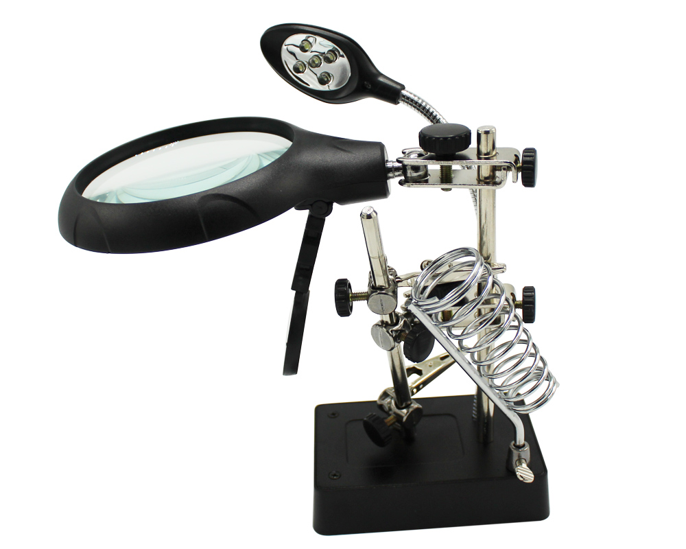 ذره بین رومیزی پایه دار الکتریکی مدل mg-16129-c