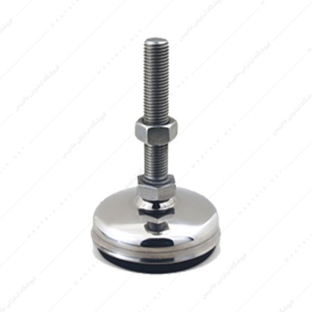 پایه فلزی استنلس استیل دارای لرزه گیر قطر 80 ارتفاع 242 میلی متر