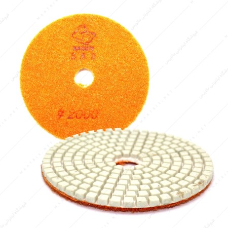 پد سنباده الماسه پشت کرکی قطر 100 میلیمتر زبری P2000 برند SAB