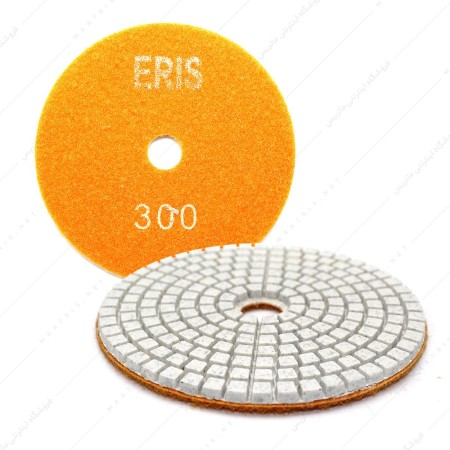 پد سنباده الماسه پشت کرکی قطر 100 میلیمتر زبری P300 برند ERIS