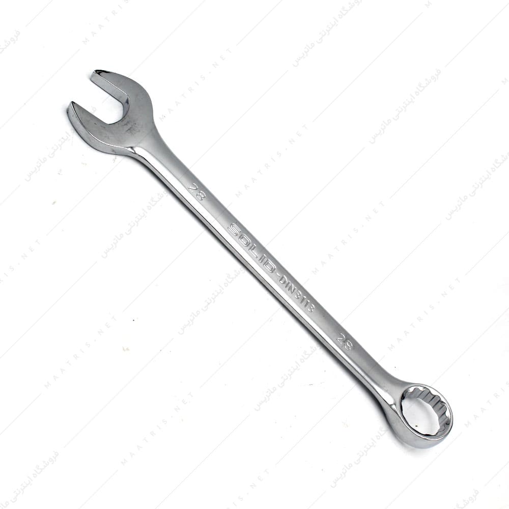 آچار یک سر تخت یک سر رینگی28 میلیمتر برند SOLID