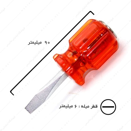 پیچ گوشتی دوسو قطر 6 طول 38 میلیمتر برند رونیکس