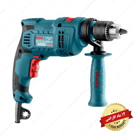 دریل 13 میلی متری چکشی 750 وات کد 2214k برند رونیکس