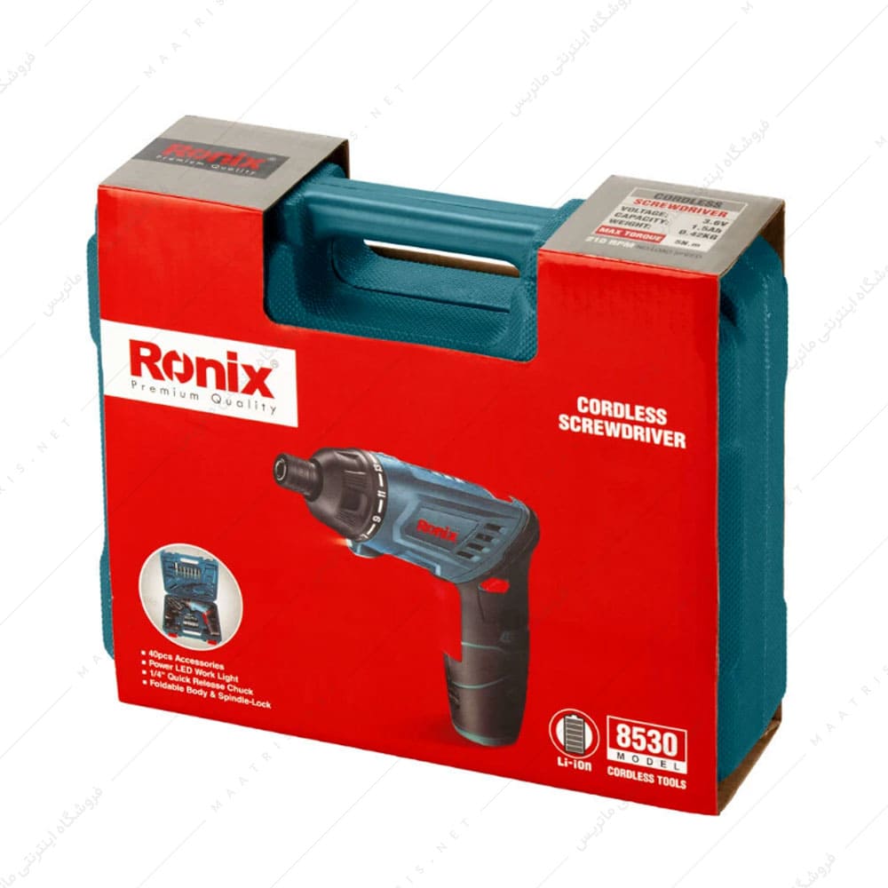 پیچ گوشتی شارژی 3.6 ولت کد 8530 برند رونیکس