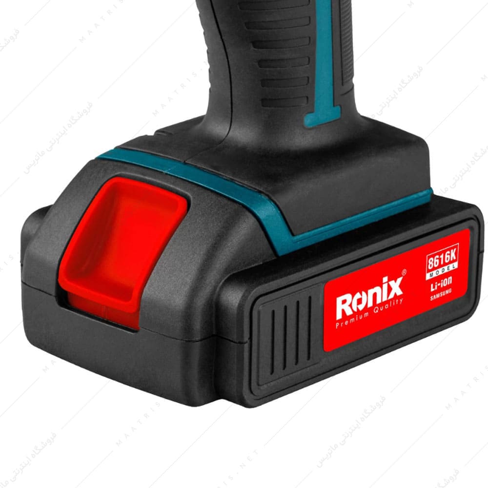 کیت دریل پیچ گوشتی شارژی 16 ولت کد 8616K برند رونیکس