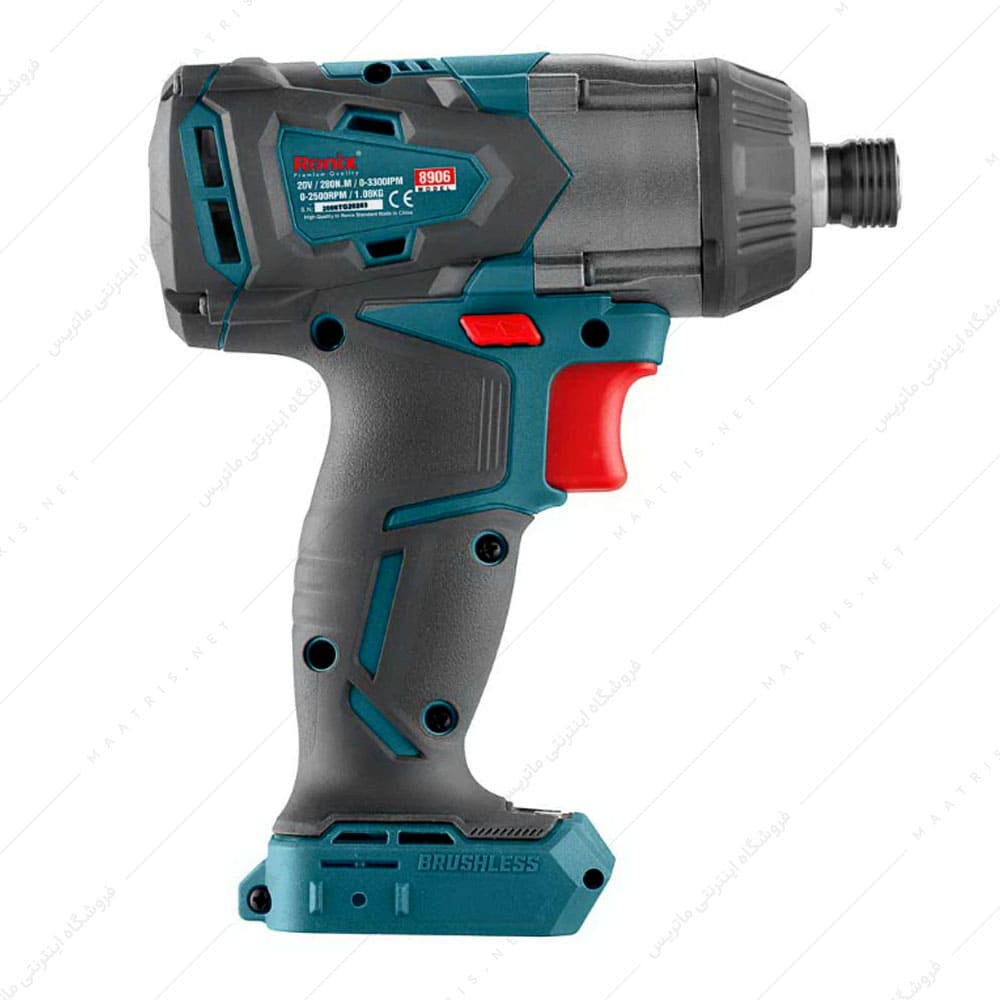 پیچ گوشتی شارژی 20 ولت براشلس کد 8906 برند رونیکس
