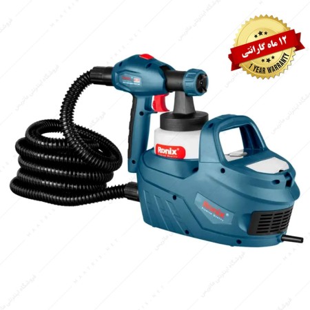 پیستوله برقی خرطومی 650 وات HVLP کد 1365 برند رونیکس