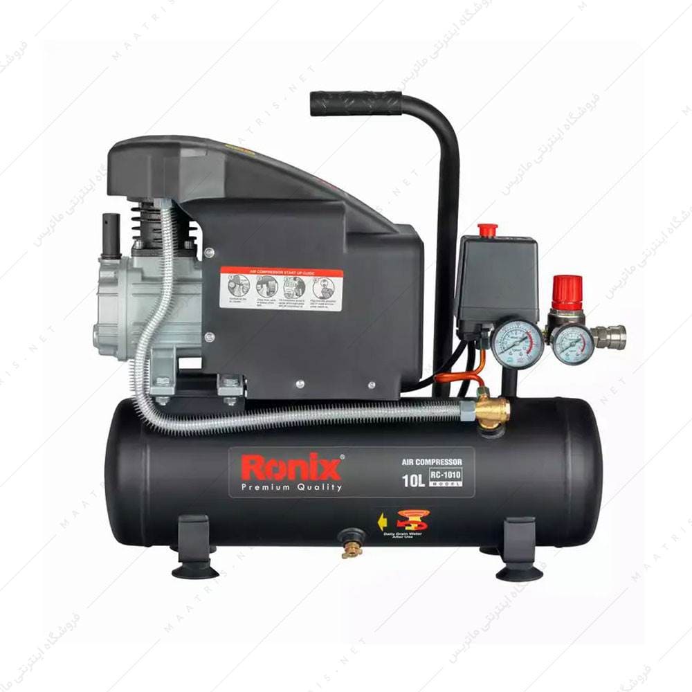 کمپرسور باد 10 لیتری کد RC-1010 برند رونیکس