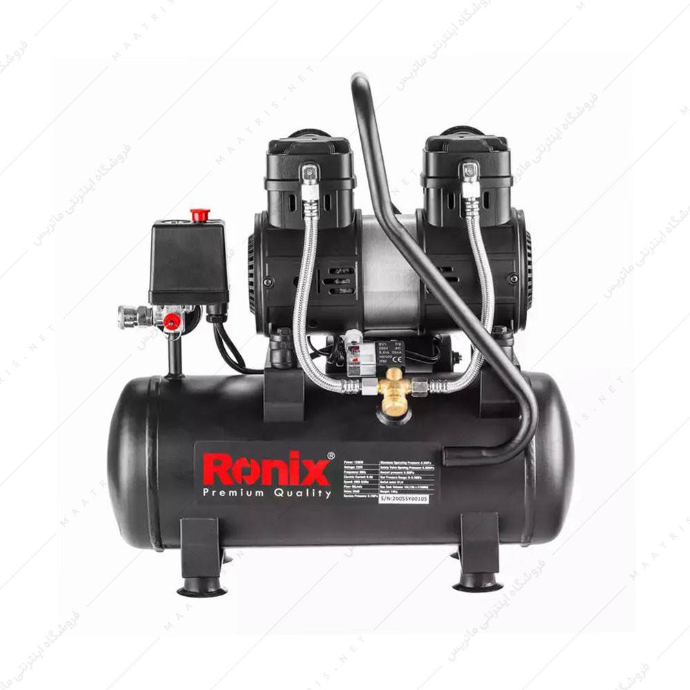 کمپرسور باد سایلنت - 10 لیتری کد RC-1012 برند رونیکس
