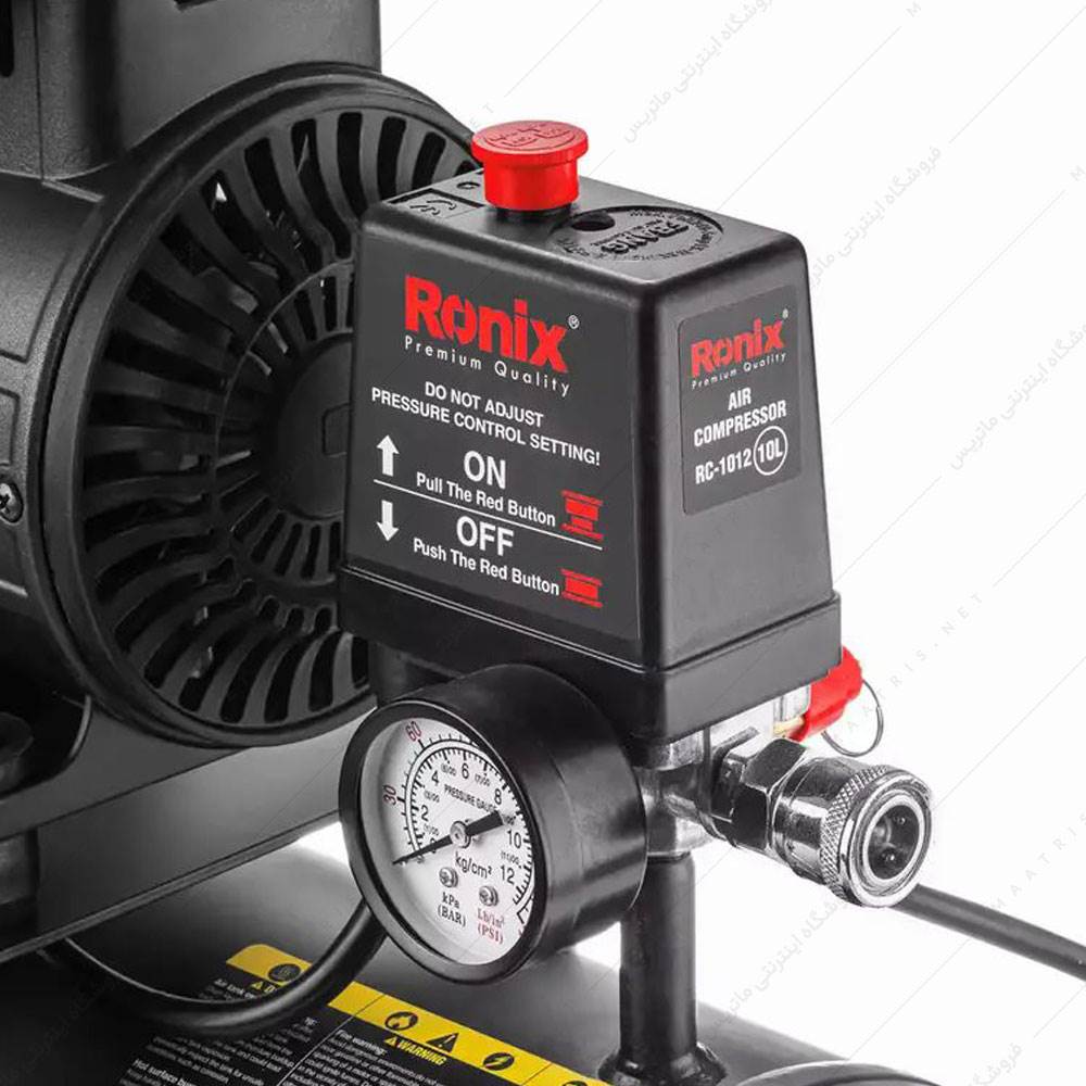 کمپرسور باد سایلنت - 10 لیتری کد RC-1012 برند رونیکس