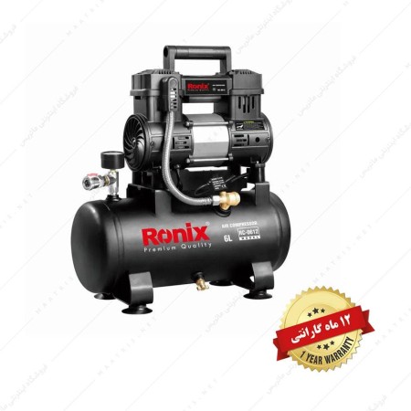 کمپرسور باد سایلنت 6 لیتری کد RC-0612 برند رونیکس