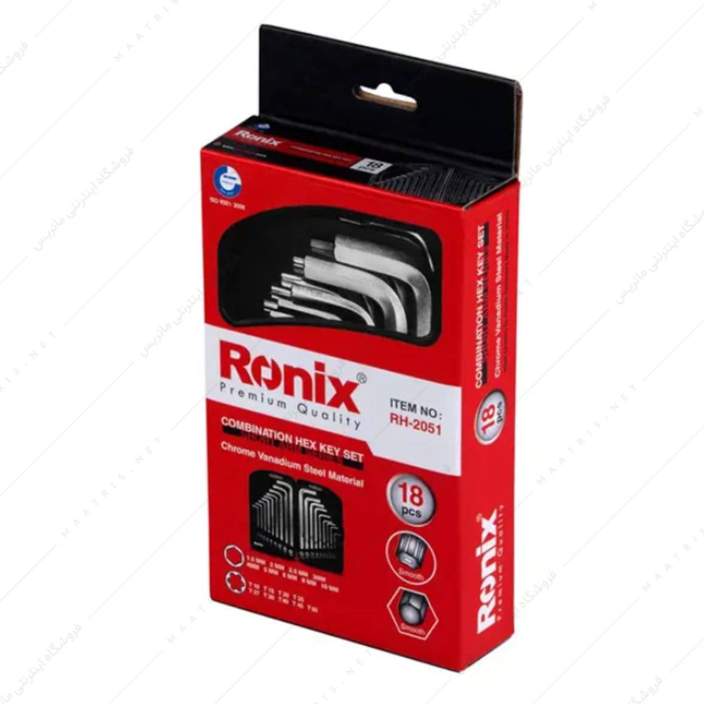 ست آلن ستاره و شش گوش 18 عددی کوتاه کد RH-2051 برند رونیکس
