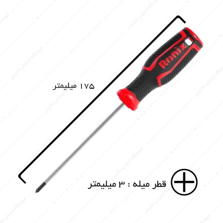 پیچ گوشتی چهارسو سایز 100×3 کد RH-2841 برند رونیکس