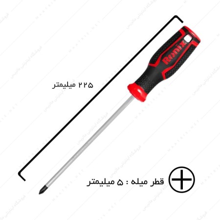 پیچ گوشتی چهارسو سایز 150×5 کد RH-2845 برند رونیکس