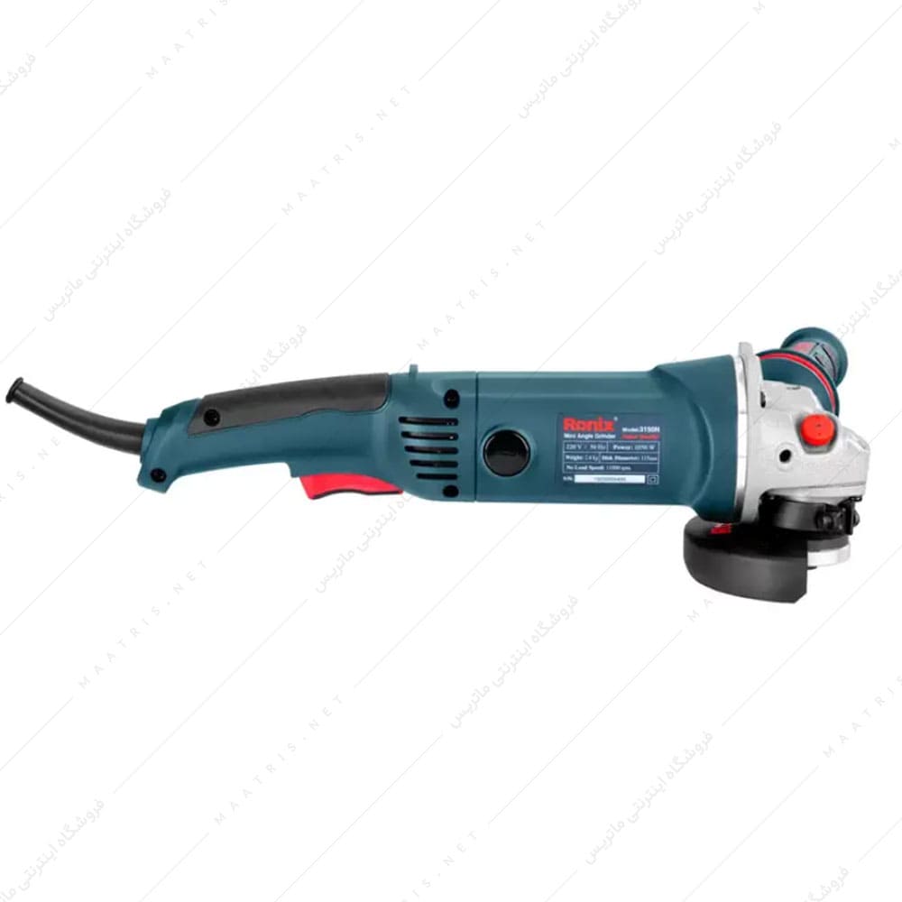 مینی فرز 115 میلی متری دسته بلند 1050 وات کد 3150N برند رونیکس