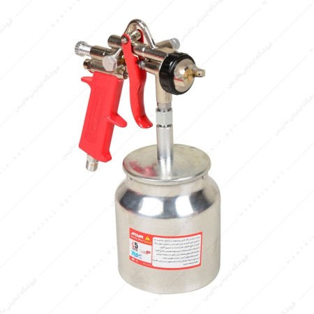 ‫پیستوله بادی رنگ پاش کاسه زیر ‪ 750CC‬ کد 3102 برند آروا