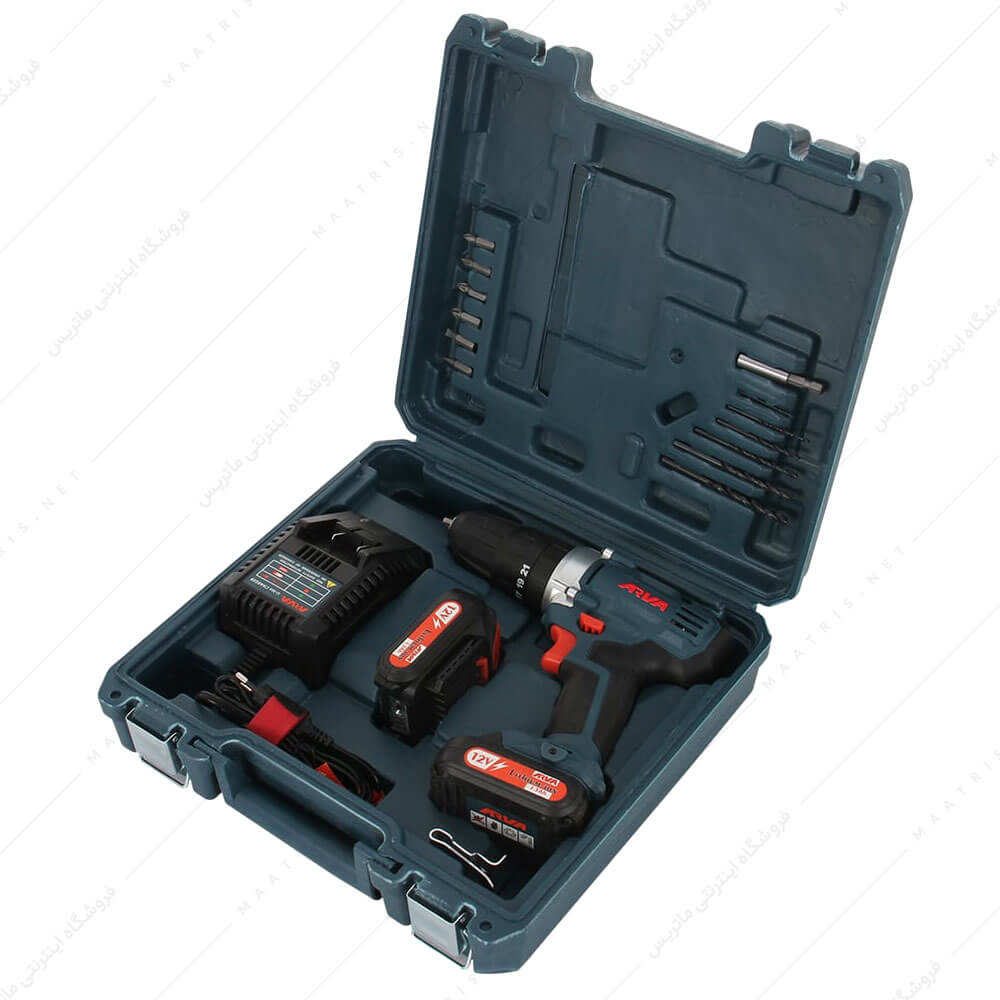 ‫دریل پیچ گوشتی شارژی 12‬ ولت کد 5802 برند آروا