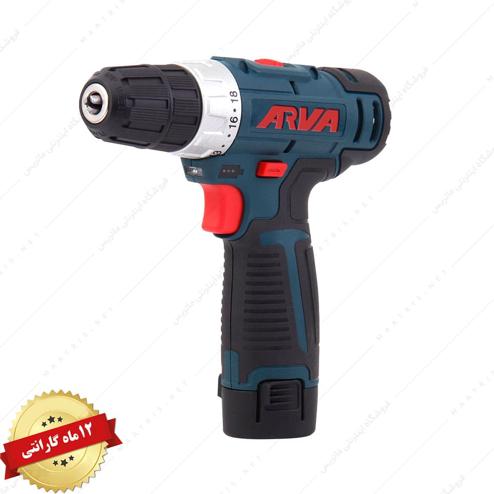‫دریل پیچ گوشتی شارژی 12‬ ولت کد 5840 برند آروا