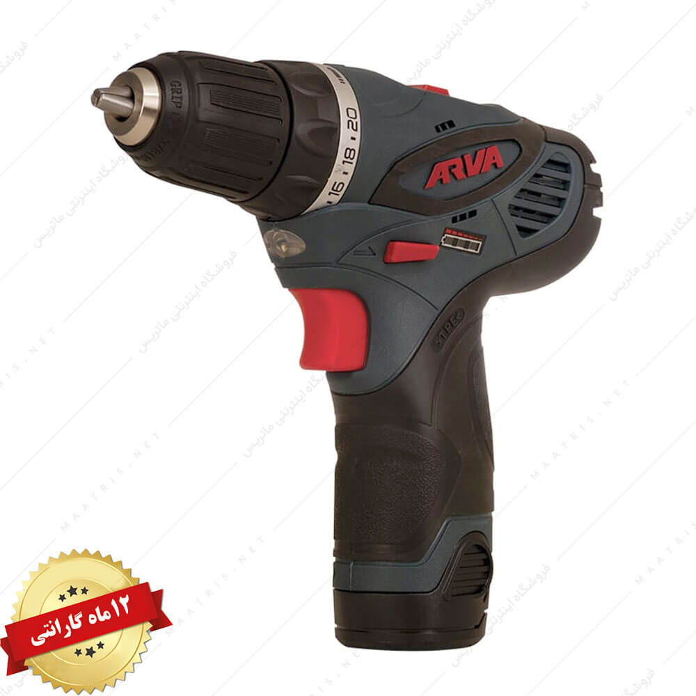 ‫دریل پیچ گوشتی شارژی 12‬ ولت کد 5850 برند آروا