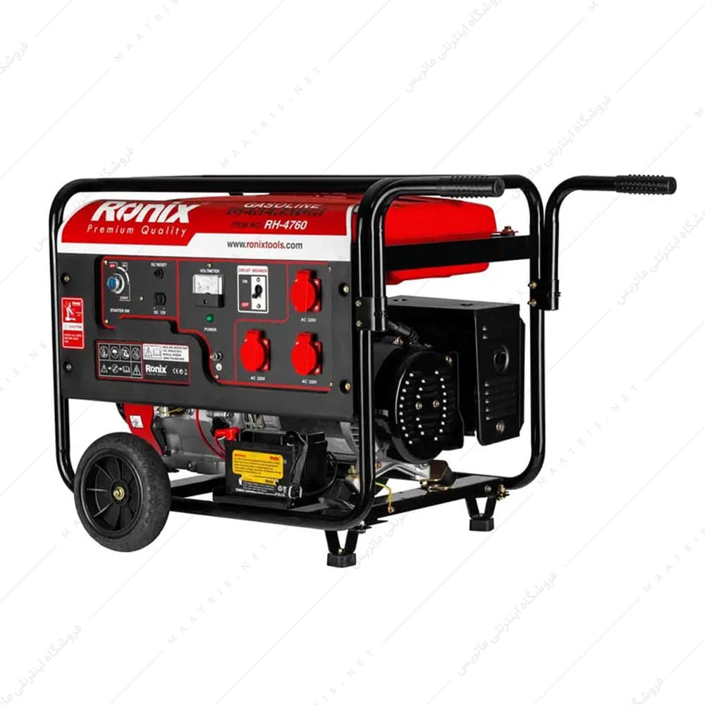 ژنراتور بنزینی 6000 وات کد RH-4760 برند رونیکس