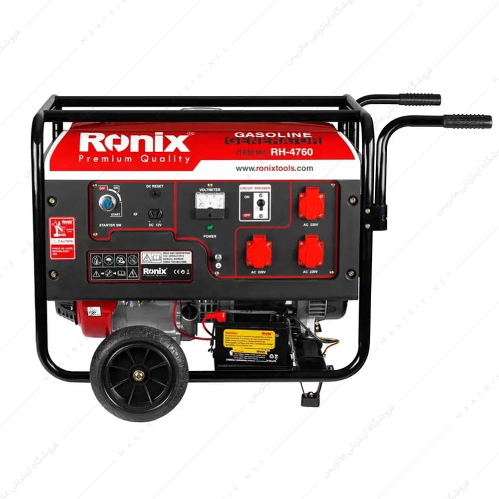 ژنراتور بنزینی 6000 وات کد RH-4760 برند رونیکس