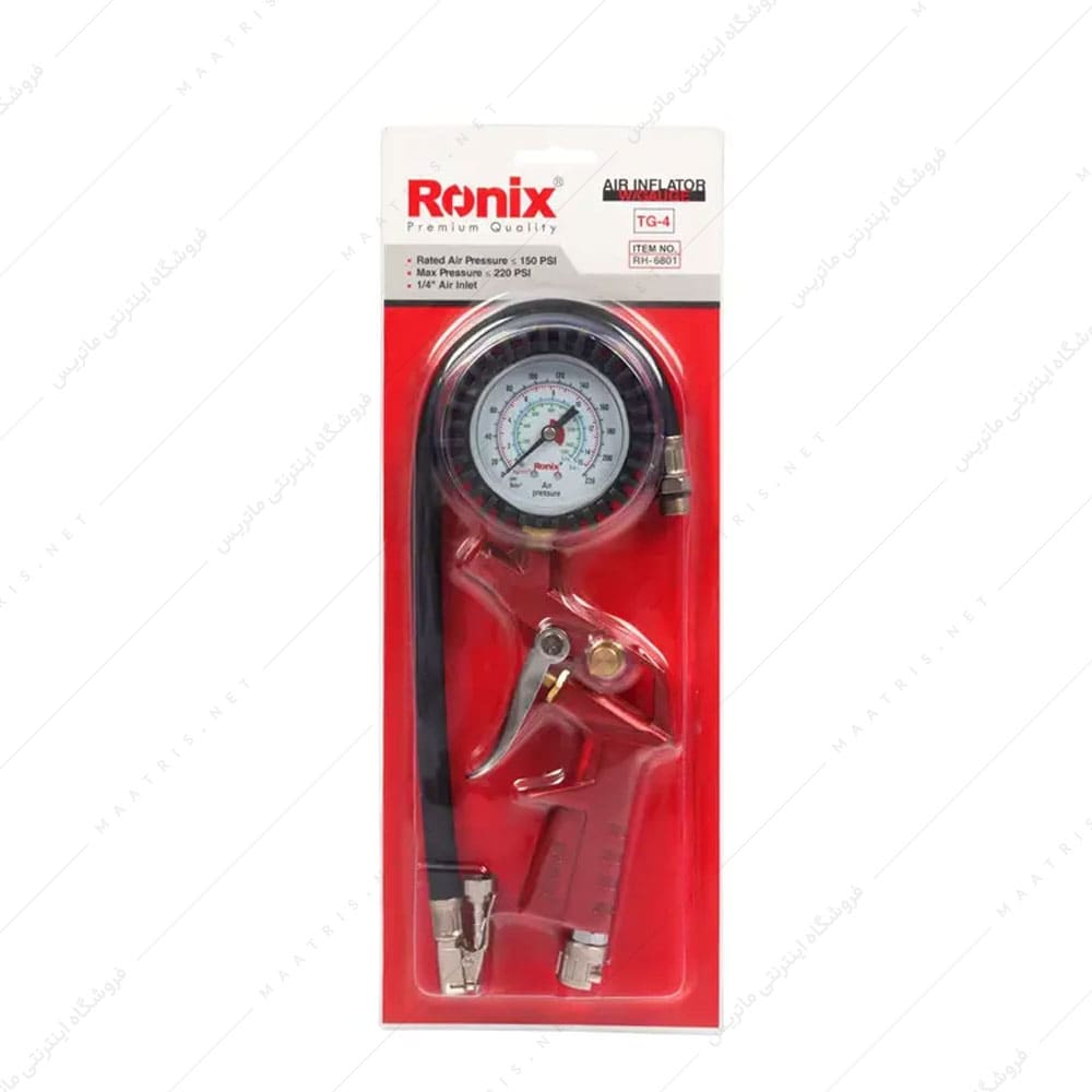 درجه باد کارگاهی تفنگی کد RH-6801 برند رونیکس