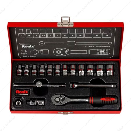 جعبه بکس 17 پارچه 1/4 اینچ کد RH-2617 برند رونیکس