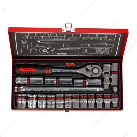 جعبه بکس 20 پارچه 1/2 اینچ کد RH-2620 برند رونیکس
