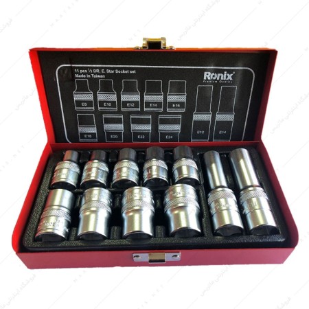 جعبه بکس سایز 1/2 اینچ 11 پارچه E کد RH-2694 برند رونیکس