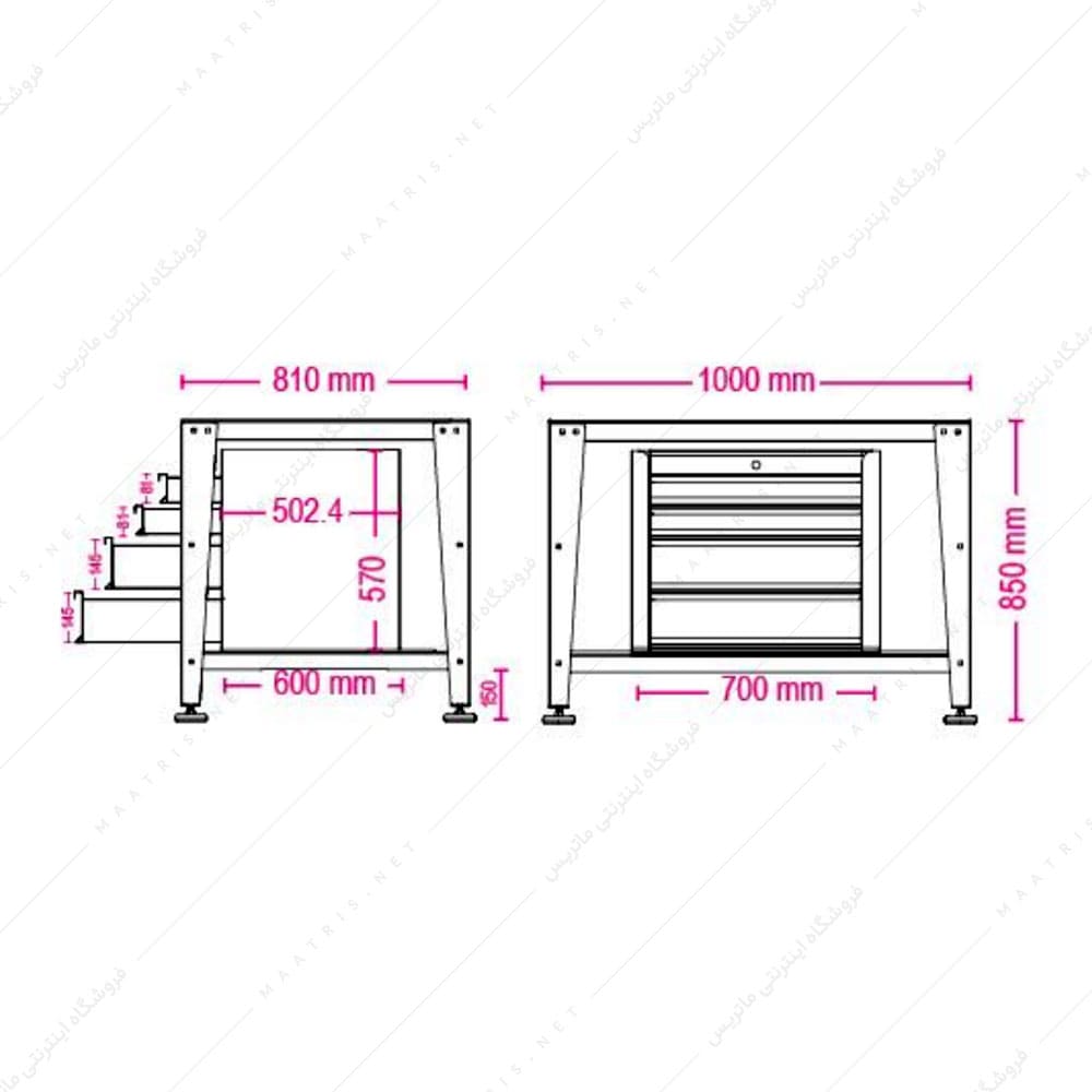 میز کار کارگاهی مدل D-0400-S برند پالت کار