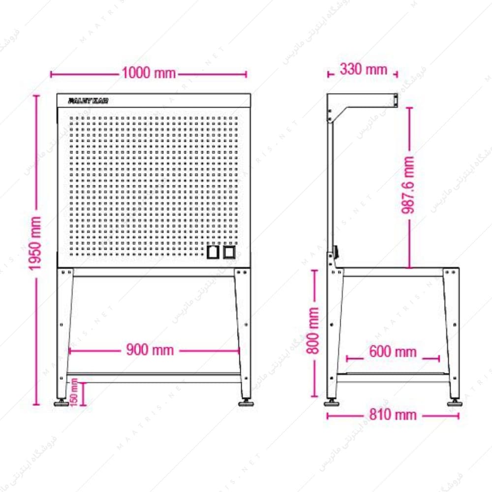 میز کار کارگاهی مدل D-1010-S برند پالت کار