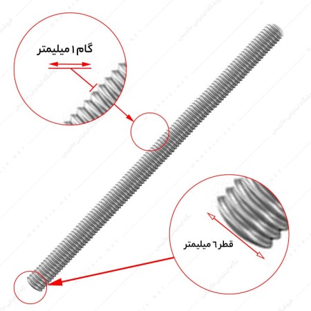 پیچ متری سایز 6