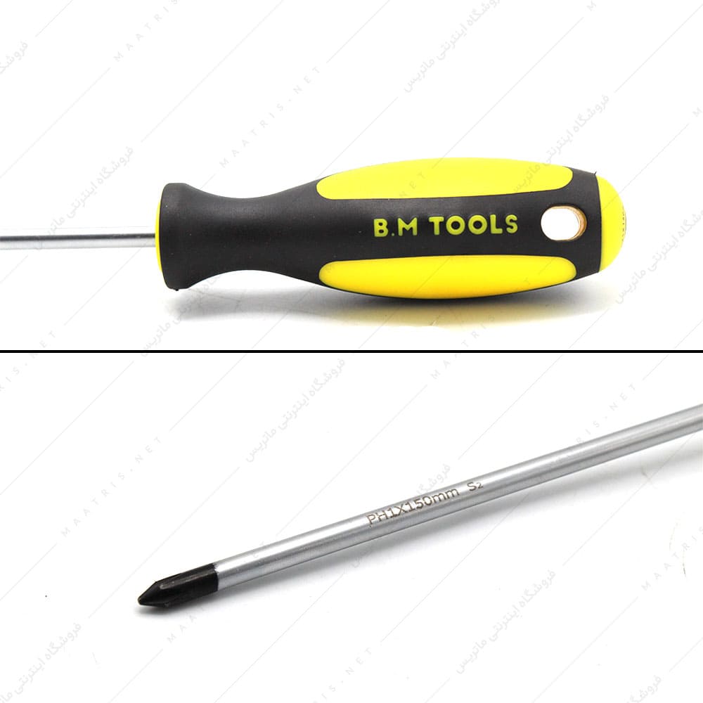 پیچ گوشتی چهارسو 5*150 برند BM TOOLS