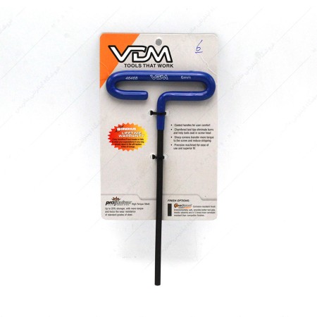 آچار آلن سایز 6 دسته تی برند VDM