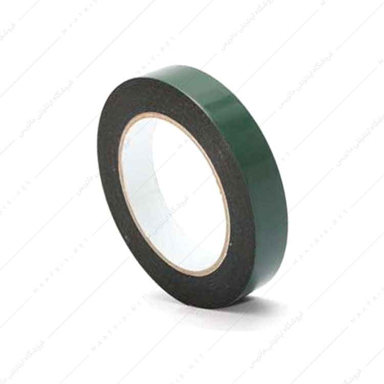 چسب نواری دوطرفه فوم سبز عرض 3 سانتی متر