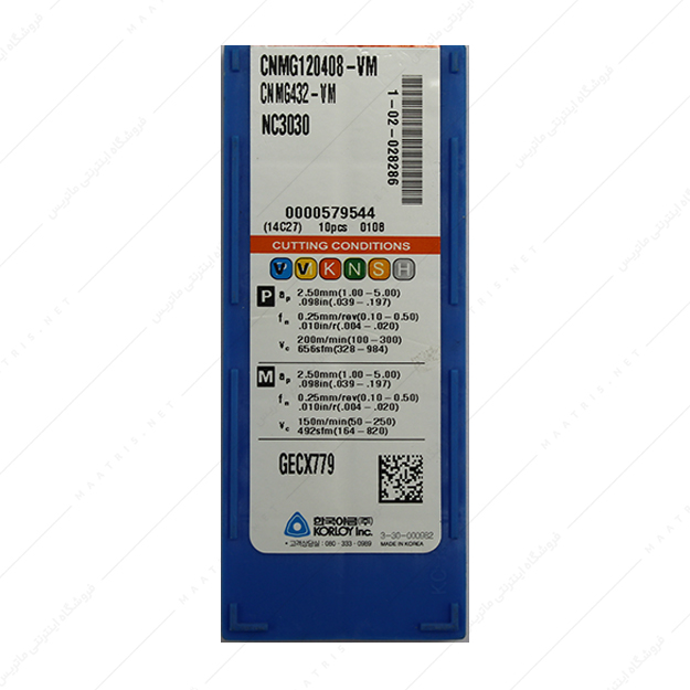 الماس تراشکاری مدل CNMG120408-VM NC3030 برند KORLOY