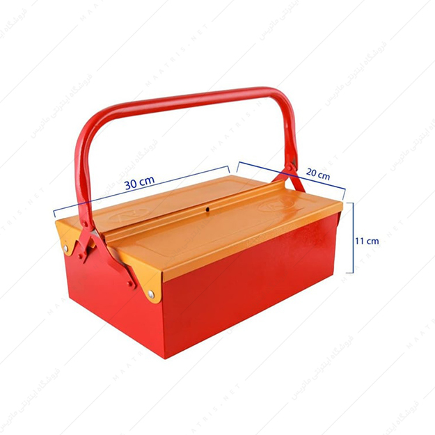 جعبه ابزار فلزی یک طبقه طول 50 سانتی متر کد 501 برند وفایی