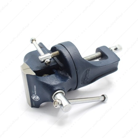 گیره رومیزی سایز 50 میلی متر فولادی صفحه گردان زیرین و پایه کارگیر مدل TBV/RC/50 برند گروز