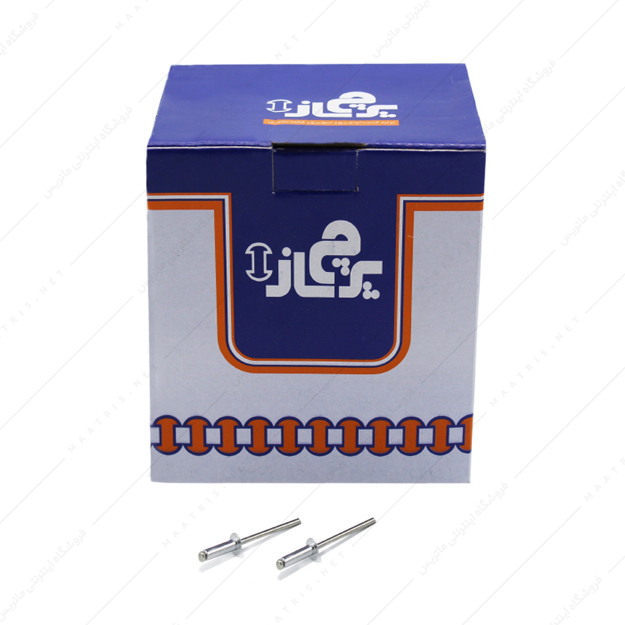 میخ پرچ سایز 4×12 میلی متر برند پرچ ساز بسته 1000 عددی