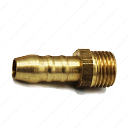 سر شیلنگی برنجی 1/4 اینچ طول 3.5 سانتی متر برند ستاک