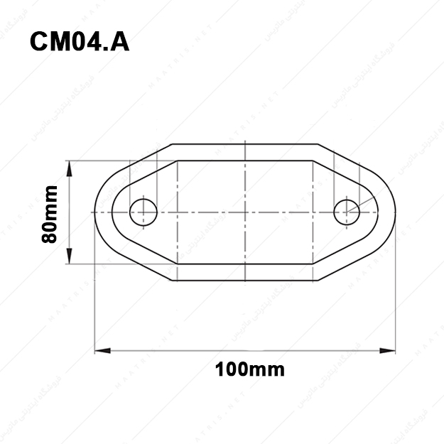 کفشک چدنی سطح کار مستطیل راهنما وسط مدل CM04.A