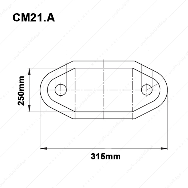 کفشک چدنی سطح کار مستطیل راهنما وسط مدل CM21.A