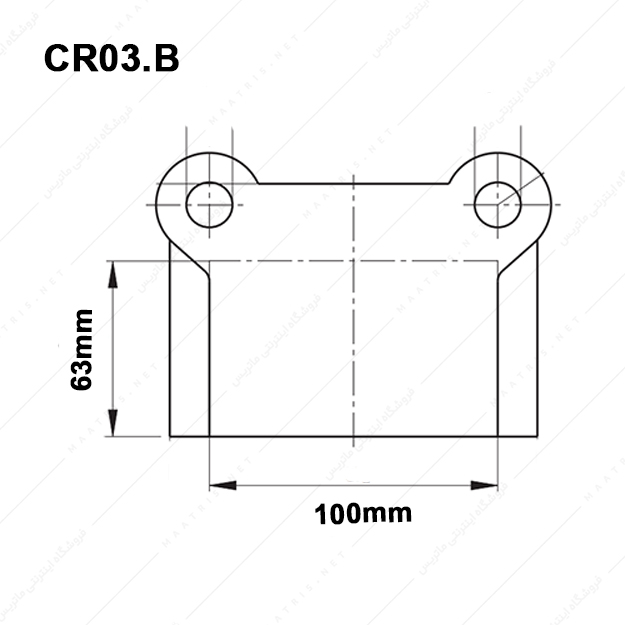 کفشک چدنی سطح کار مستطیل راهنما عقب مدل CR03.B