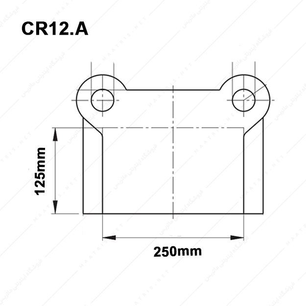 کفشک چدنی سطح کار مستطیل راهنما عقب مدل CR12.A
