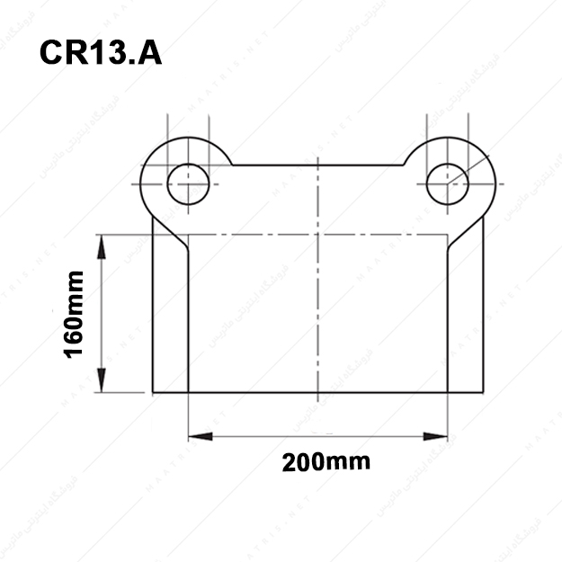 کفشک چدنی سطح کار مستطیل راهنما عقب مدل CR13.A