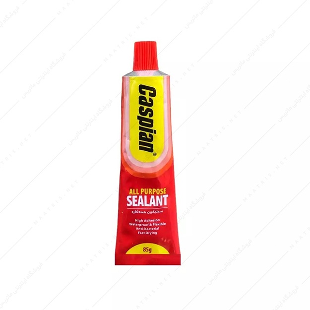 چسب سیلیکون تیوپی 85 گرمی شفاف همه کاره برند کاسپین
