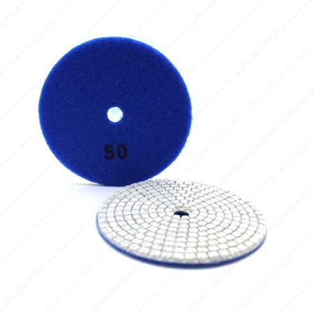 صفحه سنباده الماسه پشت کرکی مینی قطر 10 سانتی متر P50 آبی