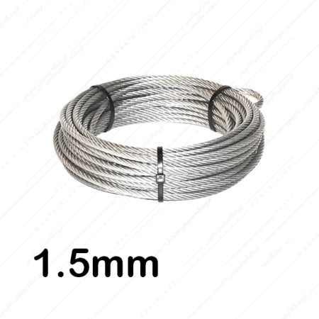 سیم بکسل سایز 1.5 میلی متر بدون روکش سفید فولادی