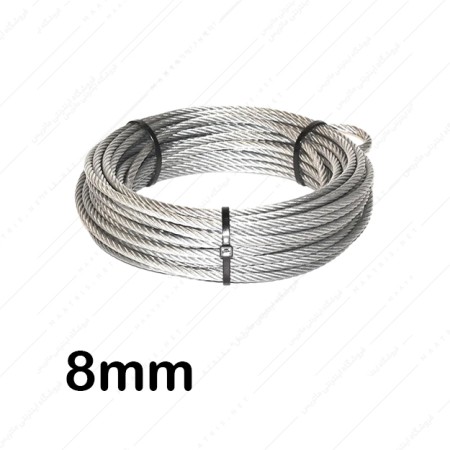 سیم بکسل سایز 8 میل متر بدون روکش سفید کنفی