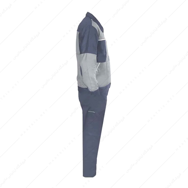 لباس کار کاپشن شلوار سایز 2XL مدل سیلوری رنگ طوسی استخوانی برند میهن